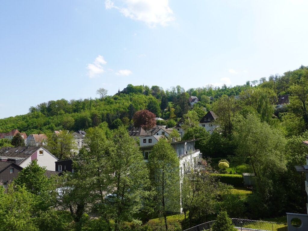 Dachloggia mit Blick zum Schloss